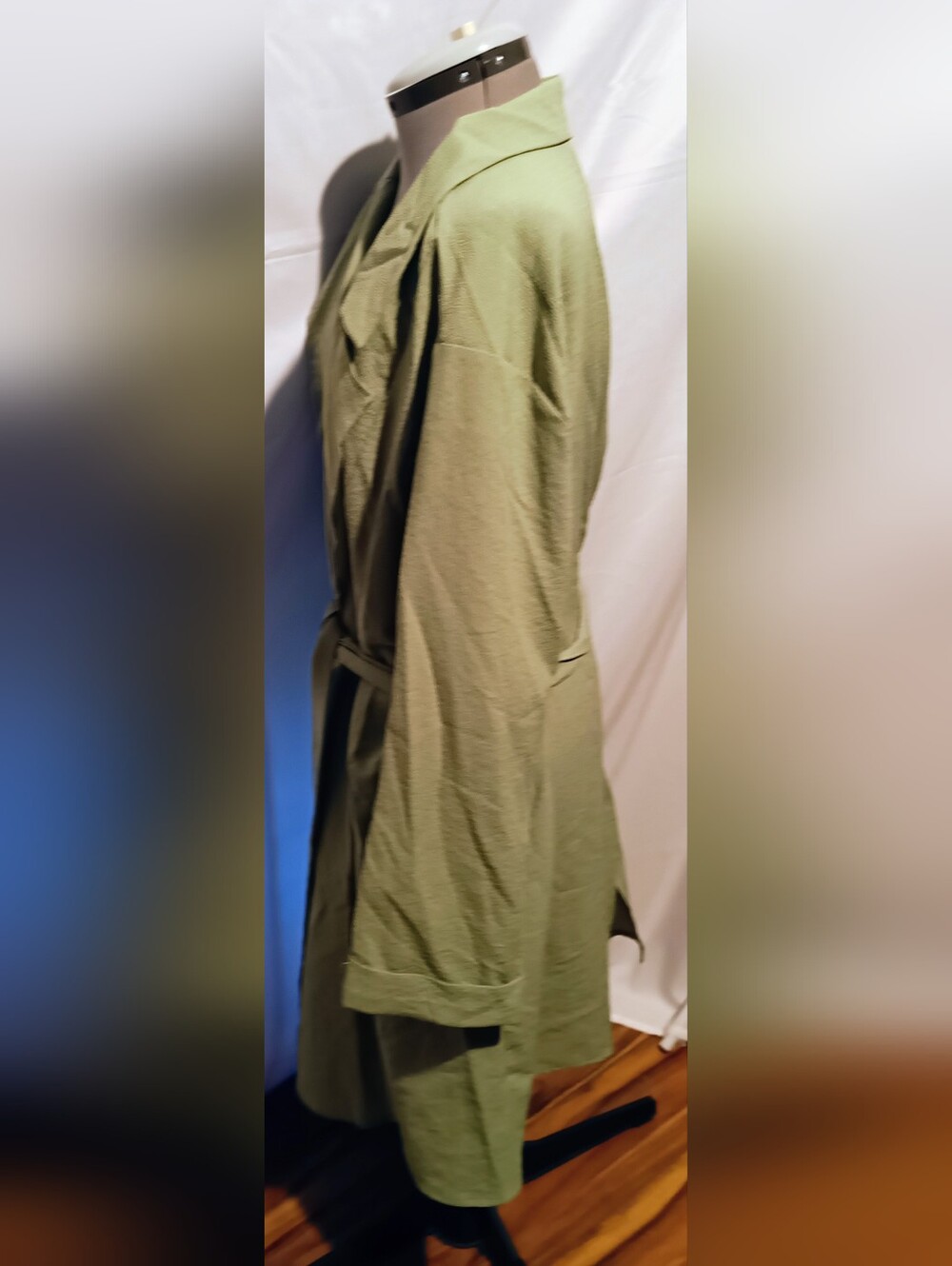 š„¬ Sweet Rain Muted Green Coat Style Dress - Size 2X - Picture 3 of 11